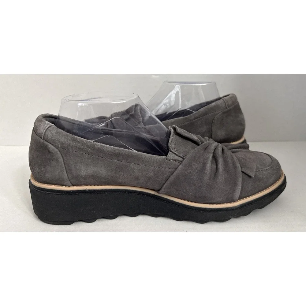 Women's‎ CLARKS Collection Loafer Sharon Dasher Shoes 10 M Suede Comfort Wedge
